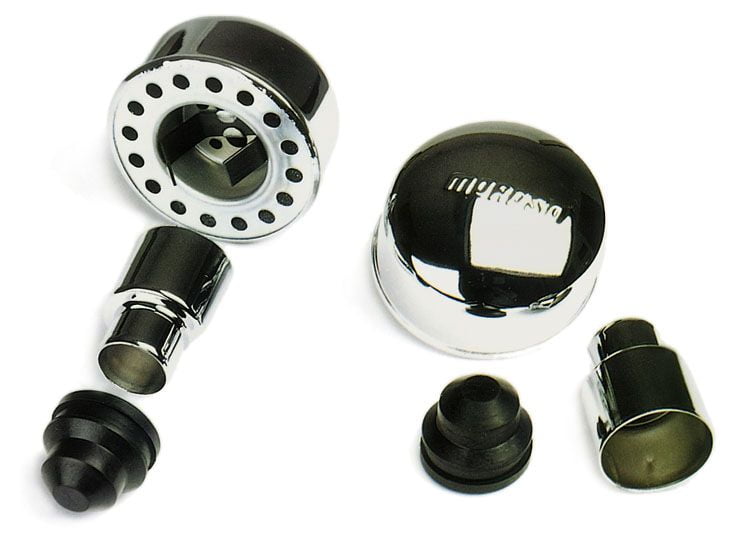 Moroso 68741 Valve Cover Breather Chrome Round Push-In