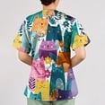 thumbnail image 5 of Iaqnaocc Scrub Tops Women Funny Cat Animal Print Nurse Uniforms Trendy V Neck Side Slits Scrub Shirt Holiday Short Sleeve Medical Workwear with Pockets Pink S, 5 of 5