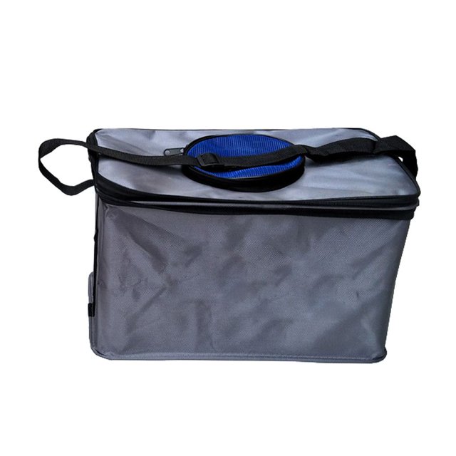 Yuarrent Cubo de lona plegable, contenedor de transporte de pescado, bolsa de agua cuadrada redonda para pesca Pescar aleatorio, 82 cm (cinturón) 37*22.5*21 cm Yuarrent DJ0768-03