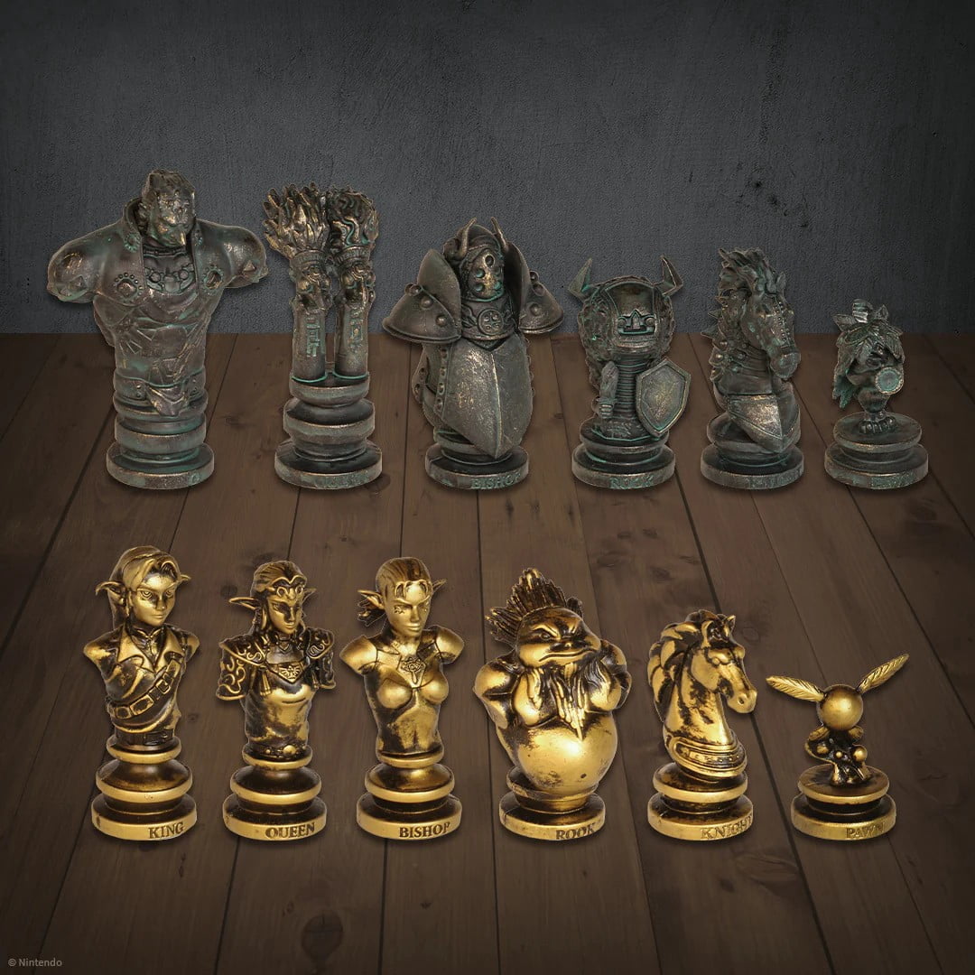 The Legend of Zelda Collector's Chess Set, Link vs. Ganondorf Strategy Game, 32 Custom Sculpted Hero & Villain Pieces, Classic Board Game for Zelda Fans, Officially Licensed Nintendo Merchandise