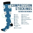 thumbnail image 2 of FORMRS Womens Knee High Socks Casual Long Thick Travel Daily Wear, 1 Pair, Blue Polar Bear, 2 of 6
