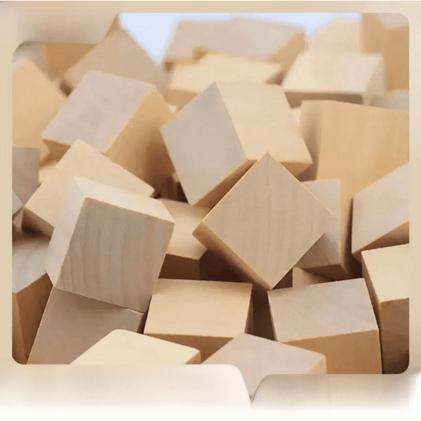 Bloques de construcción de pino Productos de madera Cubo Bloques de madera cuboides Bricolaje para niños Bloques de construcción versátiles