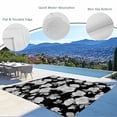 thumbnail image 3 of Black Floral Outdoor Rug 5x7 Ft - Reversible Patio Rug Outdoor Camping Rugs, Farmhouse Garden Flowers Botanical Washable Indoor Outdoor Area Rugs, Non-Slip Outdoor Carpet Runner for Deck/Porch, 3 of 8