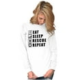thumbnail image 4 of Eat Sleep Rescue Repeat Firefighter Long Sleeve TShirt Men Women Brisco Brands L, 4 of 6