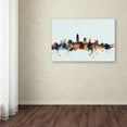 thumbnail image 3 of Trademark Fine Art "Cleveland Ohio Skyline Blue" Canvas Art by Michael Tompsett, 3 of 3