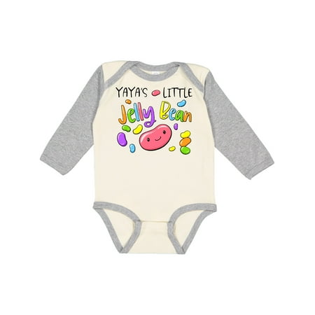 

Inktastic Yaya s Little Jellybean Cute Easter Candy Gift Baby Boy or Baby Girl Long Sleeve Bodysuit