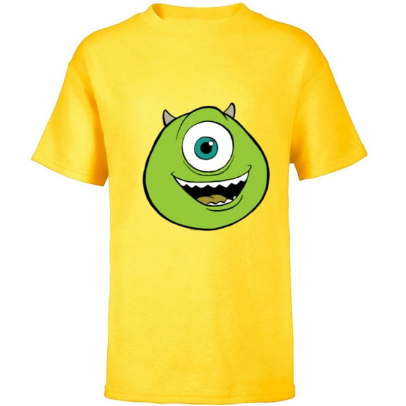 Disney and Pixar’s Monsters, Inc. Mike Big Face Costume - Short Sleeve T-Shirt for Kids - Customized-Yellow