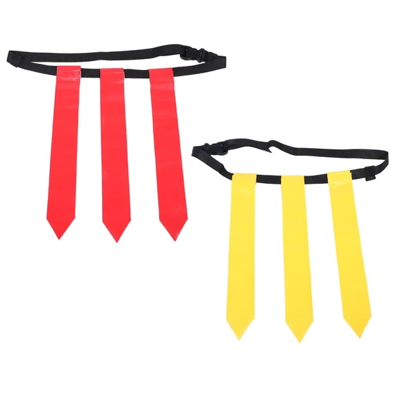 LOLIPPYY 2-Piece Portable Flag Football Training Set with Adjustable Waist Belts for Youth and Adult Players