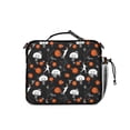 thumbnail image 3 of Basketball and Silhouette Black Pattern Bento School Insulated Lunch Bag Box with Shoulder Strap and Bottle Holder, 11" X 9.5" X 3.5", 3 of 5