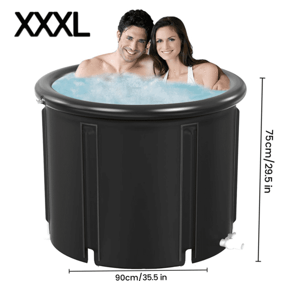 XXL Ice Bath Tub，102 GL cold plunge tub，Portable Plunge Pool，multi-level portable bathtub for Outdoor Gym Treatments, Foldable Basin
