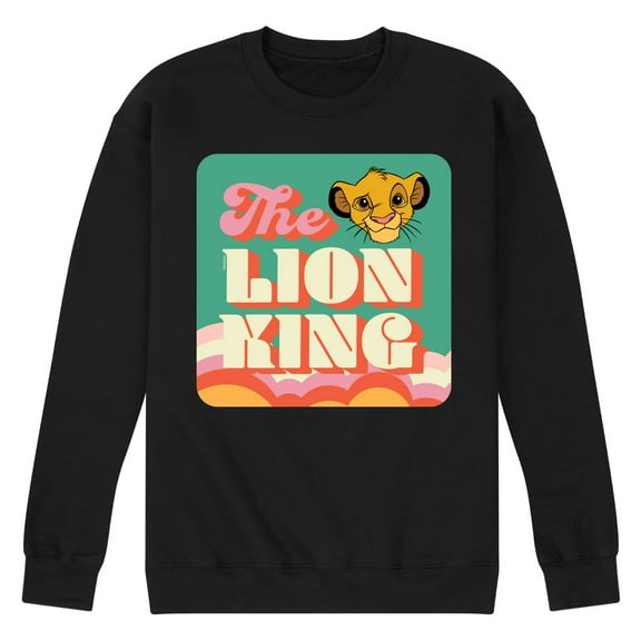The Lion King - Retro Styled - Simba - Men's Crew Neck Fleece Pullover