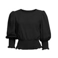 thumbnail image 4 of Outfmvch Tie Dye Shirt Gradient T-shirts Workout Tops Long Sleeve Shirts for Women Pullover Sweatshirts Crew Neck Basic Tees Light Weight Sweatshirts Tunic Tops for Women Fall Tops Black L, 4 of 4