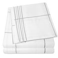 thumbnail image 2 of Sweet Home Collection Extra Soft Deep Pocket Window Pane Bedroom Sheet Set - White, King, 2 of 3
