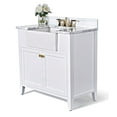 thumbnail image 2 of Ancerre Designs Adeline 36" Farmhouse Wood Bathroom Vanity Set in White, 2 of 6