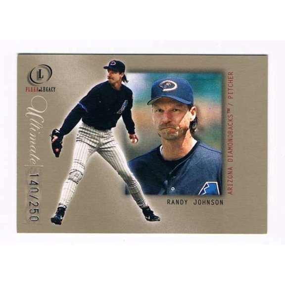 Collectible 2001 Fleer Legacy Base Set #58 Randy Johnson Arizona Diamondbacks NM-MT Baseball Card Arizona Diamondbacks MLB Baseball Trading Card