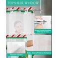 thumbnail image 4 of No Hook Shower Curtain with Snap in Liner, Merry Christmas Wreath Colorful Slippers Seashells Hotel Shower Curtains for Bathroom, Washable Shower Curtain Liner Set with Mesh Top Window, 36"x78", 4 of 6