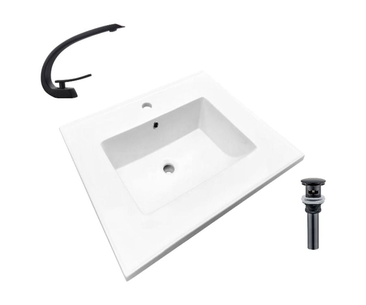 DROP Bath and Kitchen DR091412 Bathroom Vanity Top Set