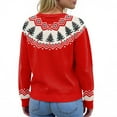 thumbnail image 6 of Women'S Christmas Sweater Cute Fun Christmas Sweater Fall And Winter Long Sleeve Knitted Sweater for Fall and Winter, Festive and Cozy, Ideal as Christmas Sweaters for Women and Christmas Gifts,Red,M, 6 of 6