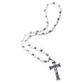 thumbnail image 2 of Colgante de cruz de Rosario Sunnimix para hombres y mujeres blanco, 2 of 7