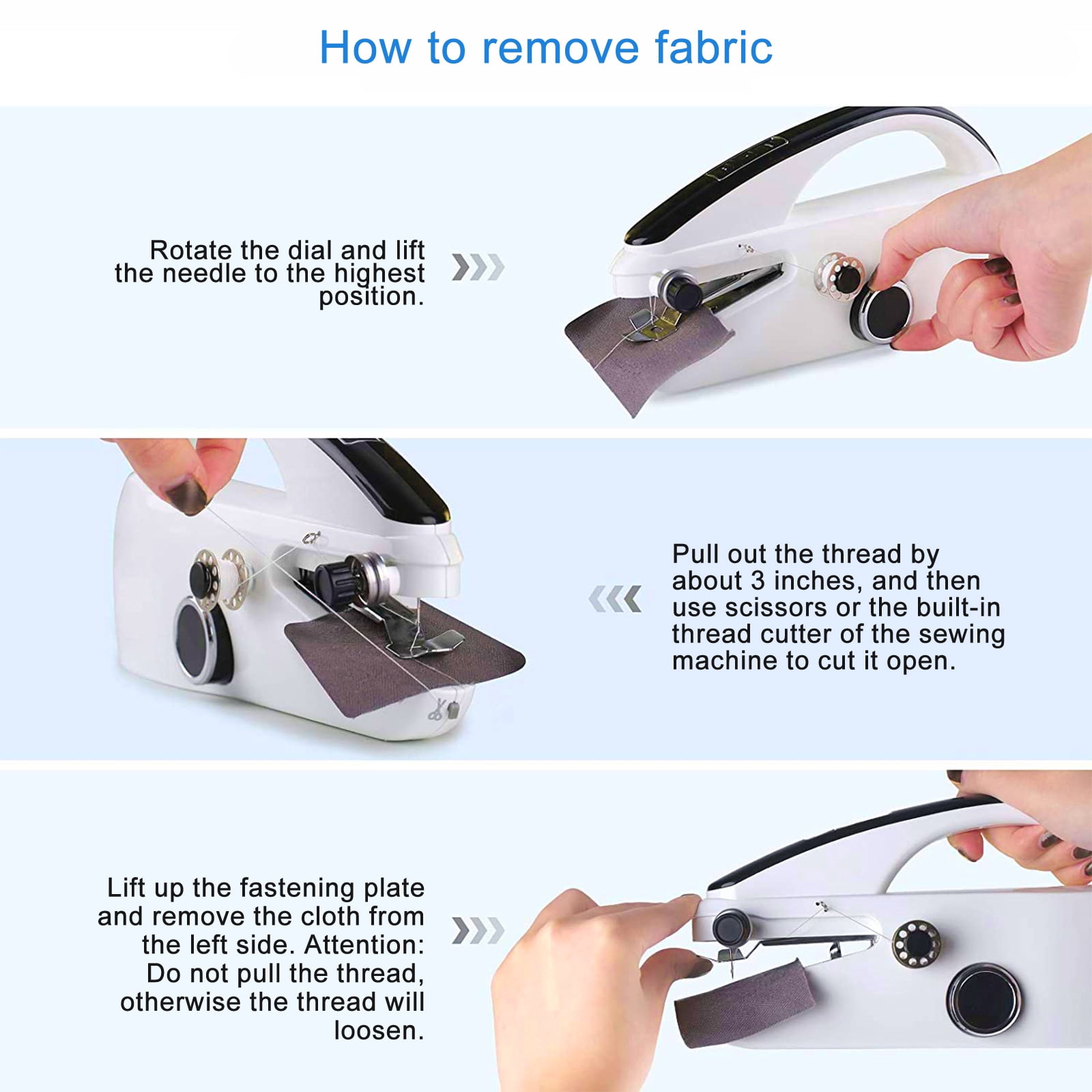 Mini Sewing Machine, Portable Handheld Electric Sewing Machine with Double Speed Adjustment, for Home Use, DIY Projects, Beginners