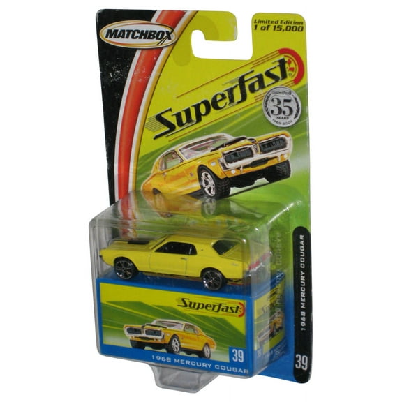 Matchbox Superfast (2004) Mattel Yellow 1968 Mercury Cougar Car #39