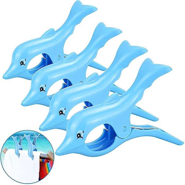 4 PCS Clips para toallas de playa Clip grande de plástico para tumbonas Clip para toallas de playa Pinza para ropa para tumbonas a prueba de viento 8 * 12 cm para edredones Ropa Abrigos Pant