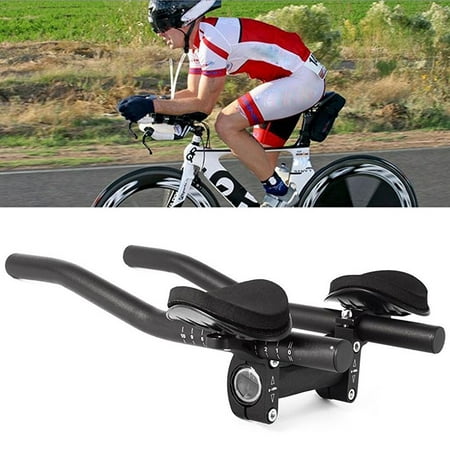 Road Mountain Bike Bicycle Alloy Triathlon Aero Rest Handle Bar Clip On Tri (Best Clip On Aero Bars)