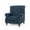 Espresso/Navy Blue, variant on Noble House Waldron Faux Leather Tufted Recliner with Nailhead Trim, Cognac Brown Faux Leather and Espresso