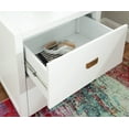 thumbnail image 3 of Linon Lakelyn 2-Drawer Rolling File Cabinet, White Finish, 3 of 17