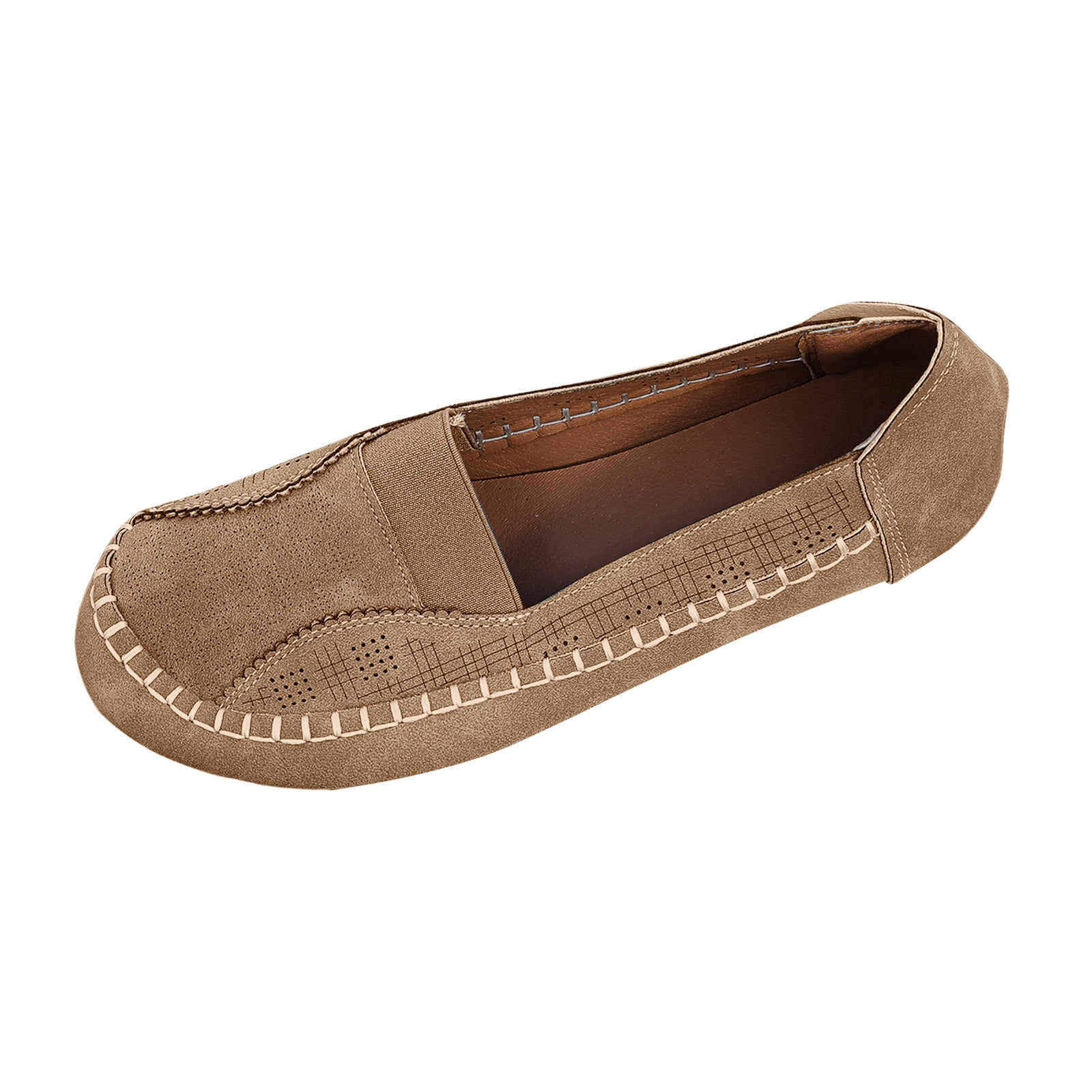 Chenyee Womens Casual Canvas Walking Shoes Comfortable Boat Loafers with Arch Support Slip On Sneakers
