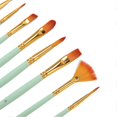 thumbnail image 3 of 12Pcs Acrylic Paint Brushes Wooden Handle Nylon Hair Wide Application Oil Paint Brushes for Watercolor Oil Acrylic, 3 of 3
