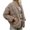 Khaki, variant on Autumn Winter Women Long Sleeve Lightweight Warm Zipper Jacket Coat