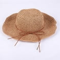 thumbnail image 6 of SikaFu Korean Version Foldable Handmade Large Brimmed Straw Hat For Women, Versatile In Summer, Fresh And Refreshing, Beach, Sun Protection And Sunshade Hat For Summer, 6 of 8