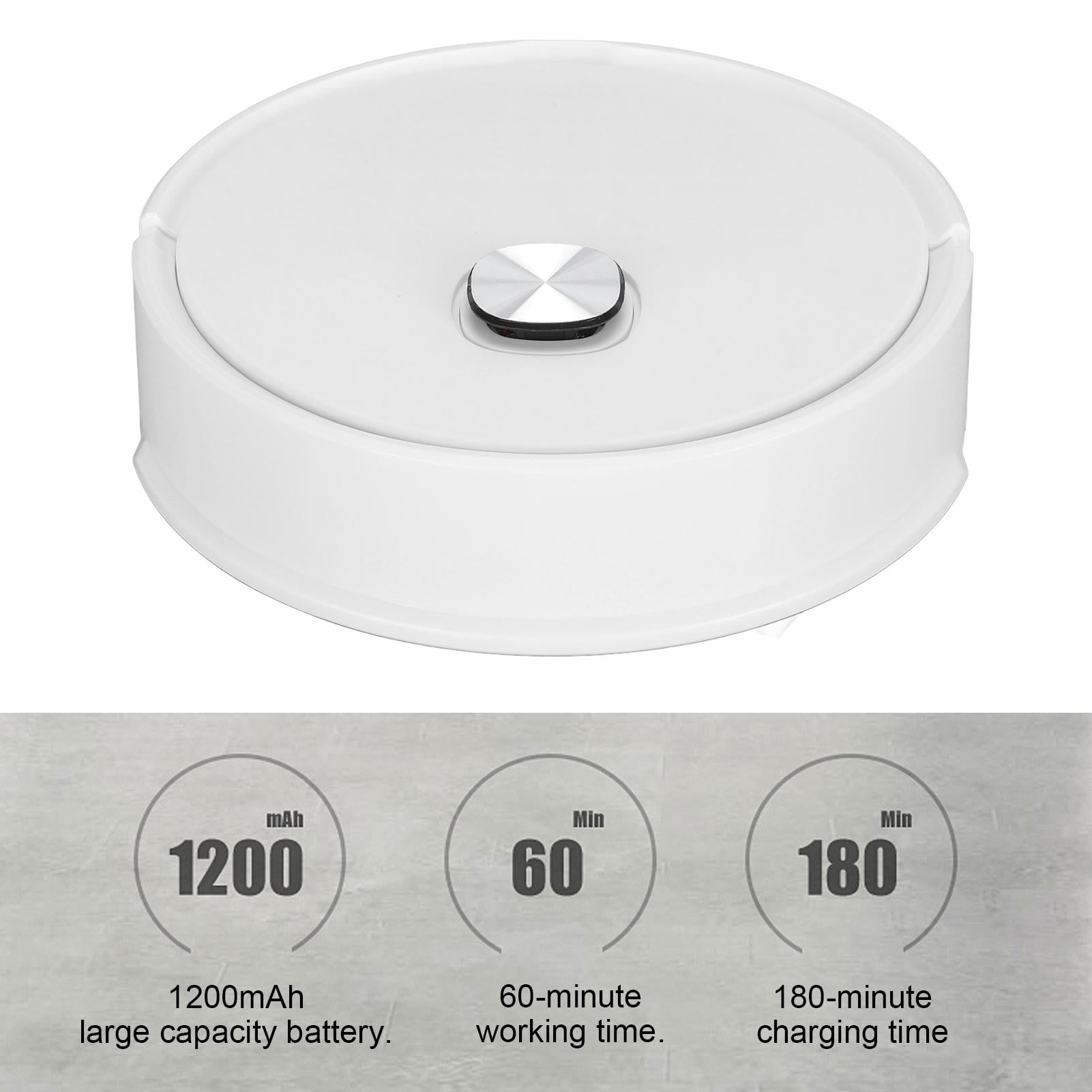 Yajisi 3-in-1 Robot Vacuum Cleaner, Smart Robotic Vacuum for Pet Hair & Floor Cleaning, White, 13.78" x 11.02" x 3.54"