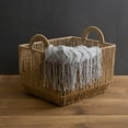 thumbnail image 3 of Simplify Vertical Weave Storage Basket Vertical Weave Paper Rope, Decorative Baskets, Handles, 3 of 8