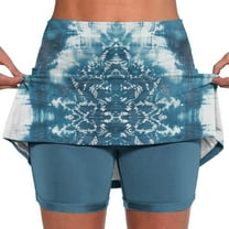 Jacenvly New Skirt Shorts for Women Leisure Women's Color Mid-Waist Skirt Pants Sports Shorts Bottoming Skirt Pants Breathable Multicolor