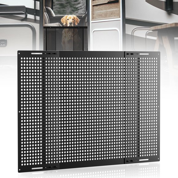 Rejilla de puerta de entrada para autocaravana Safoner Premium, ajustable, negra
