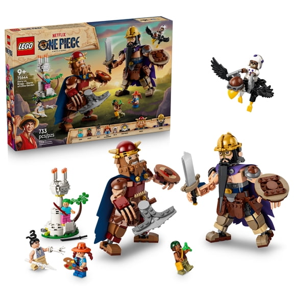 LEGO ONE PIECE Dorry vs. Brogy – Giants of Little Garden - Building Toy for Boys & Girls, Ages 9 - With 4 Minifigures - Playset for Kids & Anime Fans - Gift for Birthdays - 75644