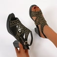 thumbnail image 3 of Ketyyh-chn99 Sandals Women Comfortable Dressy Shoes Ladies Slippers Dressy Wedge Sandals for Women Casual Summer Comfort Platform Slides Sandals Gold,8.5, 3 of 5