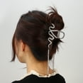 thumbnail image 3 of 1pc Metal Hair Claws Hair Clips Hair Barrettes for Women Silver Tone 4.29''x2.32''x1.02'', 3 of 7