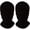 2 Black, variant on 2 Piece Full Face, 2nd Skin Halloween Spandex Cloth Face Mask, Black 1 Count