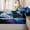 Cyan Lavender, variant on Erosebridal Vibrant Space Galaxy Print Zipper Twin Comforter Sets with Fitted Sheet and 2 Pillowcases,Planetary Nebula Dark Background Accent Zipper Bedding Set,Violet Teal,4-Piece,Black Reversible