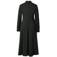 thumbnail image 7 of GRACEART Church Clergy Dress for Women Minister Spring/Autumn Long Sleeve Loose Elegant Dress with Tab Insert Stand Collar, 7 of 7