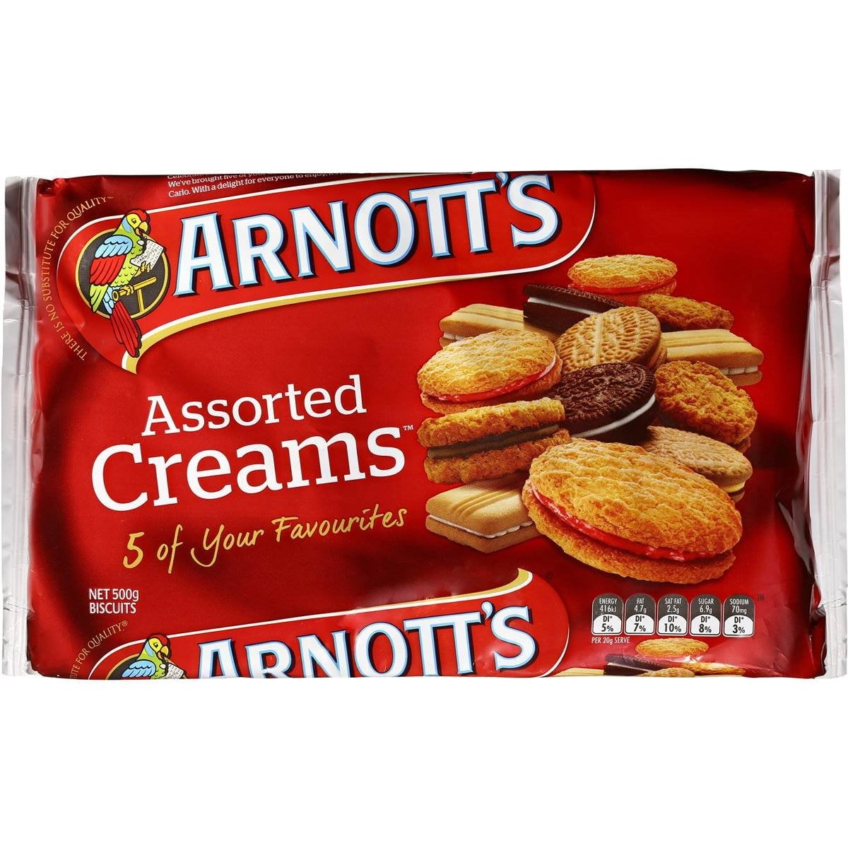 Arnotts Assorted Cream Biscuits 500g
