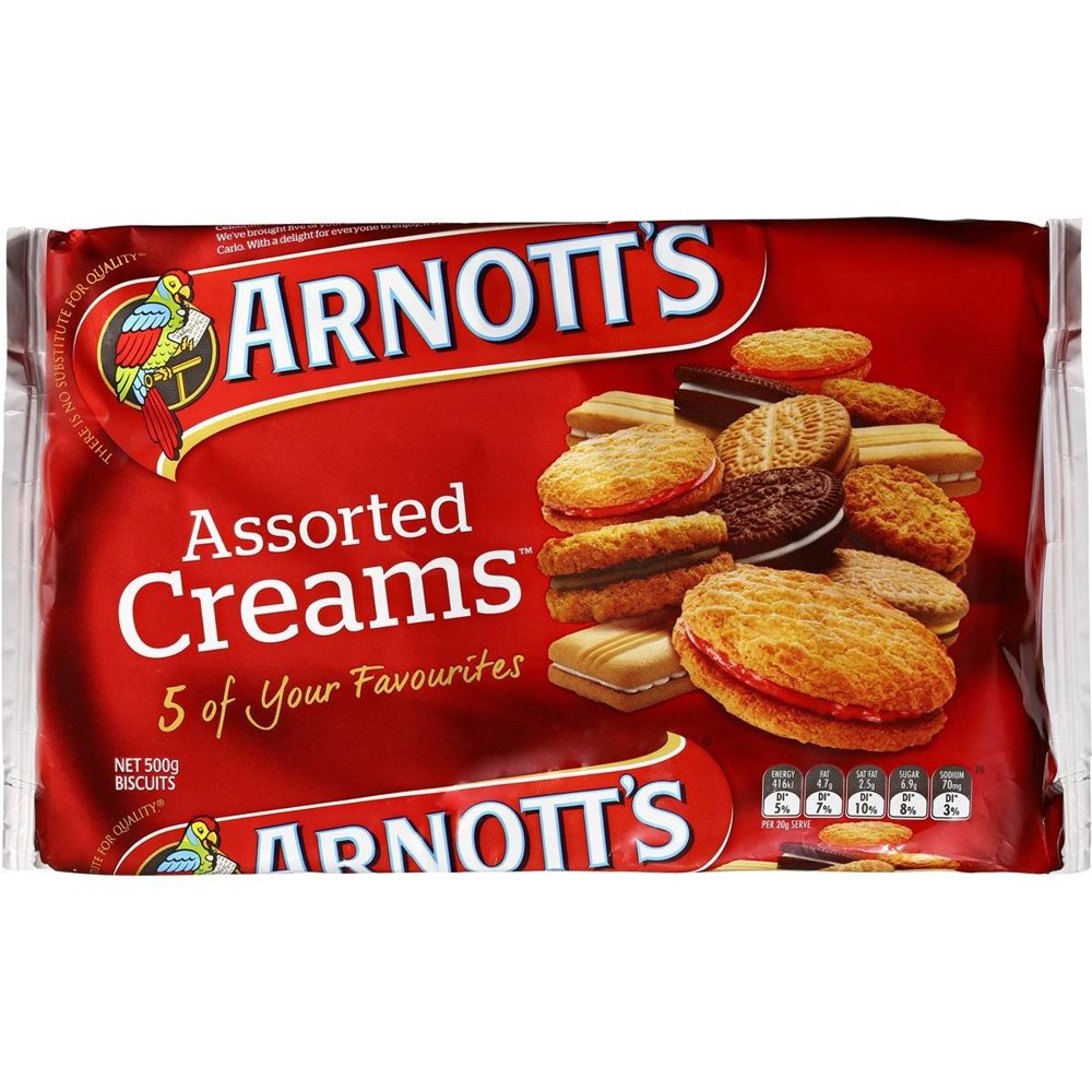 Arnotts Assorted Cream Biscuits 500g