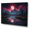thumbnail image 2 of Designart "Reflection Of The Full Moon On The River In Purple" Abstract Landscape Wall Art Prints, 2 of 7