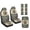 Boho Mandala Dog Paw, variant on Xoenoiee Deer Hunting Camo Pattern PU Leather Auto Seat Covers Full Set of 5, Stretch Auto Accessories Seatbelt Pads and Car Center Console Cushion Pad for Most Vehicle, SUV, Truck