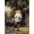 thumbnail image 2 of Zuber-Buhler, Fritz 18x24 Black Modern Framed Museum Art Print Titled - A Mother and Child With a Goat on a Path, 2 of 4