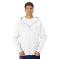 thumbnail image 1 of Jerzees Adult NuBlend Full Zip Hooded Sweatshirt, 3X, White, 1 of 1
