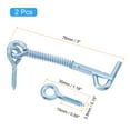 thumbnail image 2 of Uxcell 2 Pack Safety Hook and Eye Latch 3" Iron Gate Hook and Eye Latch with Spring Lock for Family Farm Gate, 2 of 5